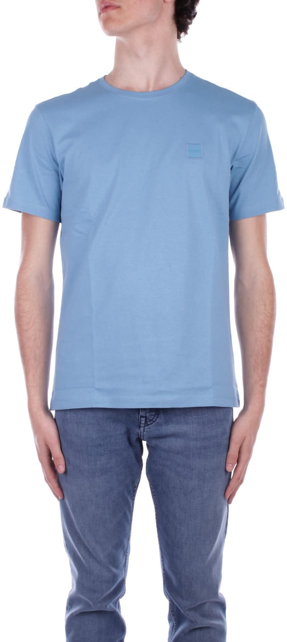 Boss T-Shirts And Polos Light Blue Blauw