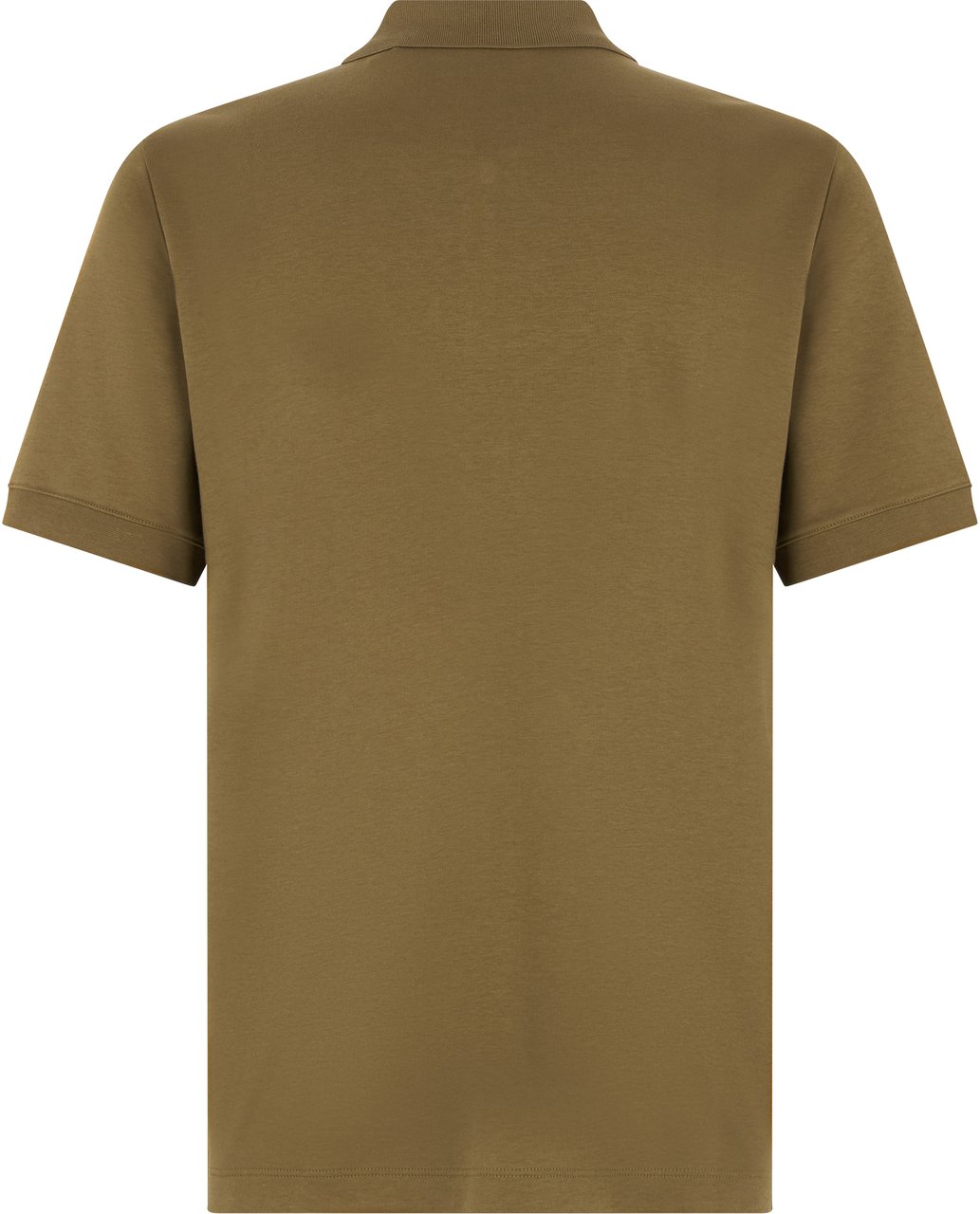 Boss Cotton polo with zipper Groen