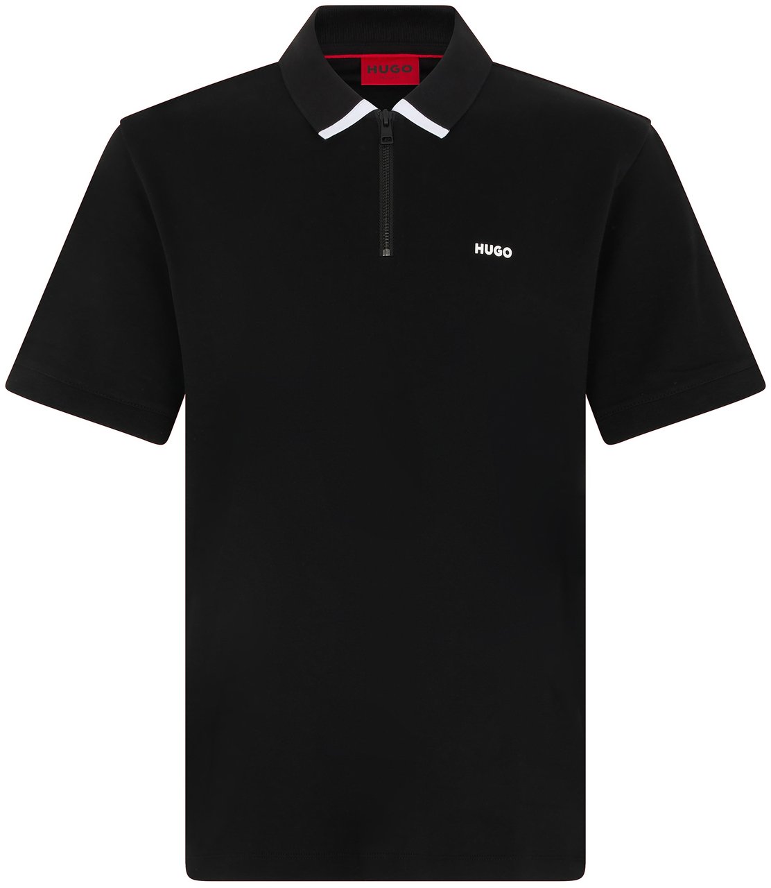 Boss Cotton polo Zwart