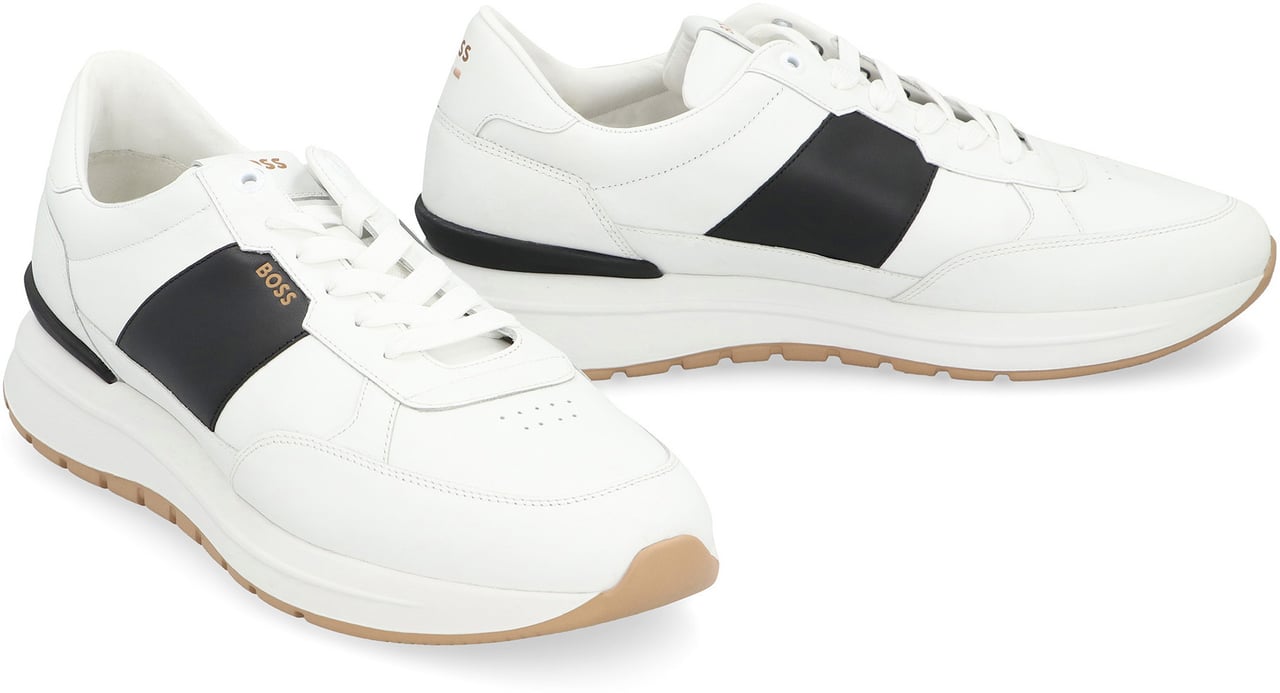 Boss Jace Leather low-top sneakers Wit