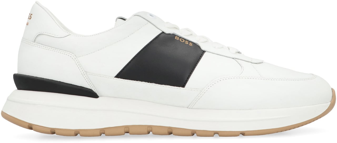Boss Jace Leather low-top sneakers Wit