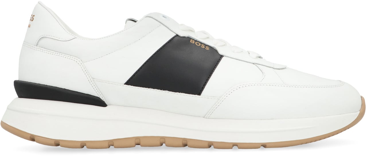 Boss Jace Leather low-top sneakers Wit