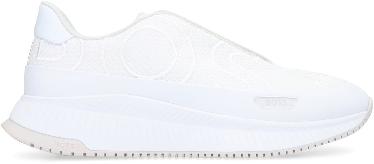 Boss Fabric low-top sneakers Wit