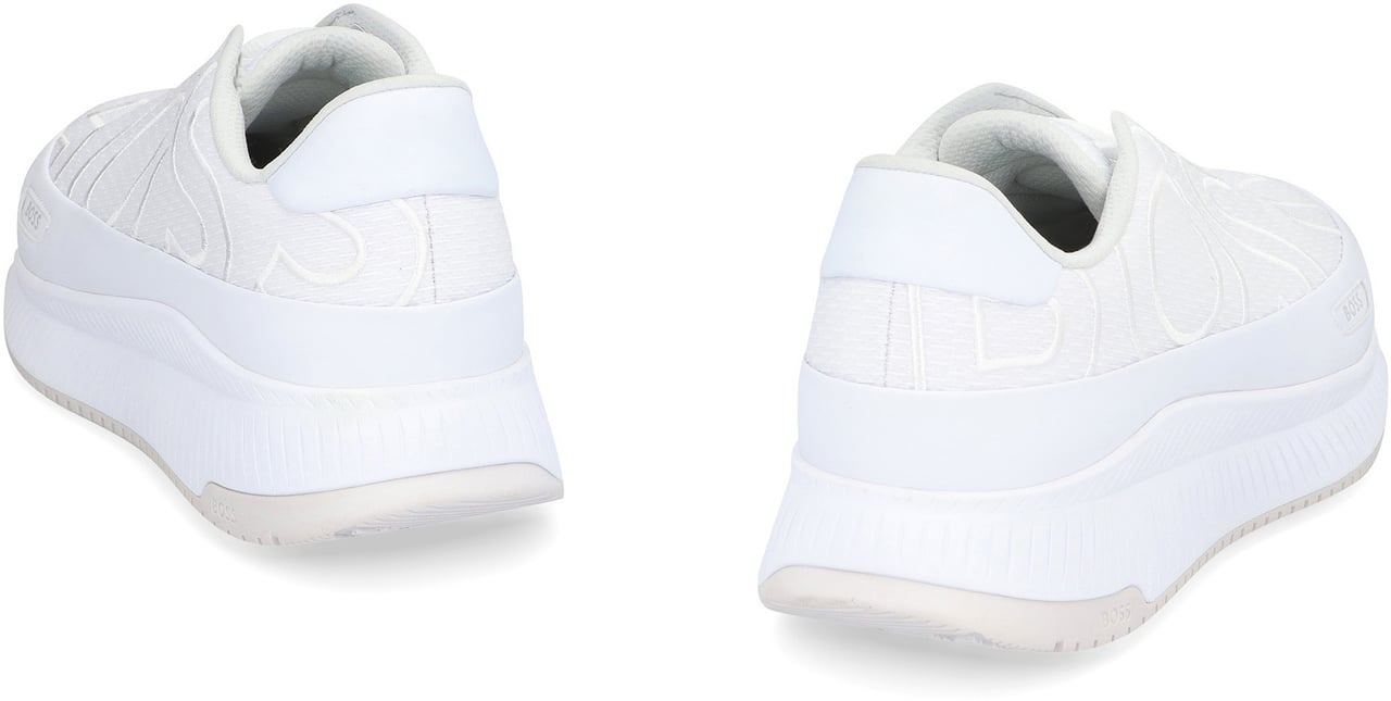 Boss Fabric low-top sneakers Wit