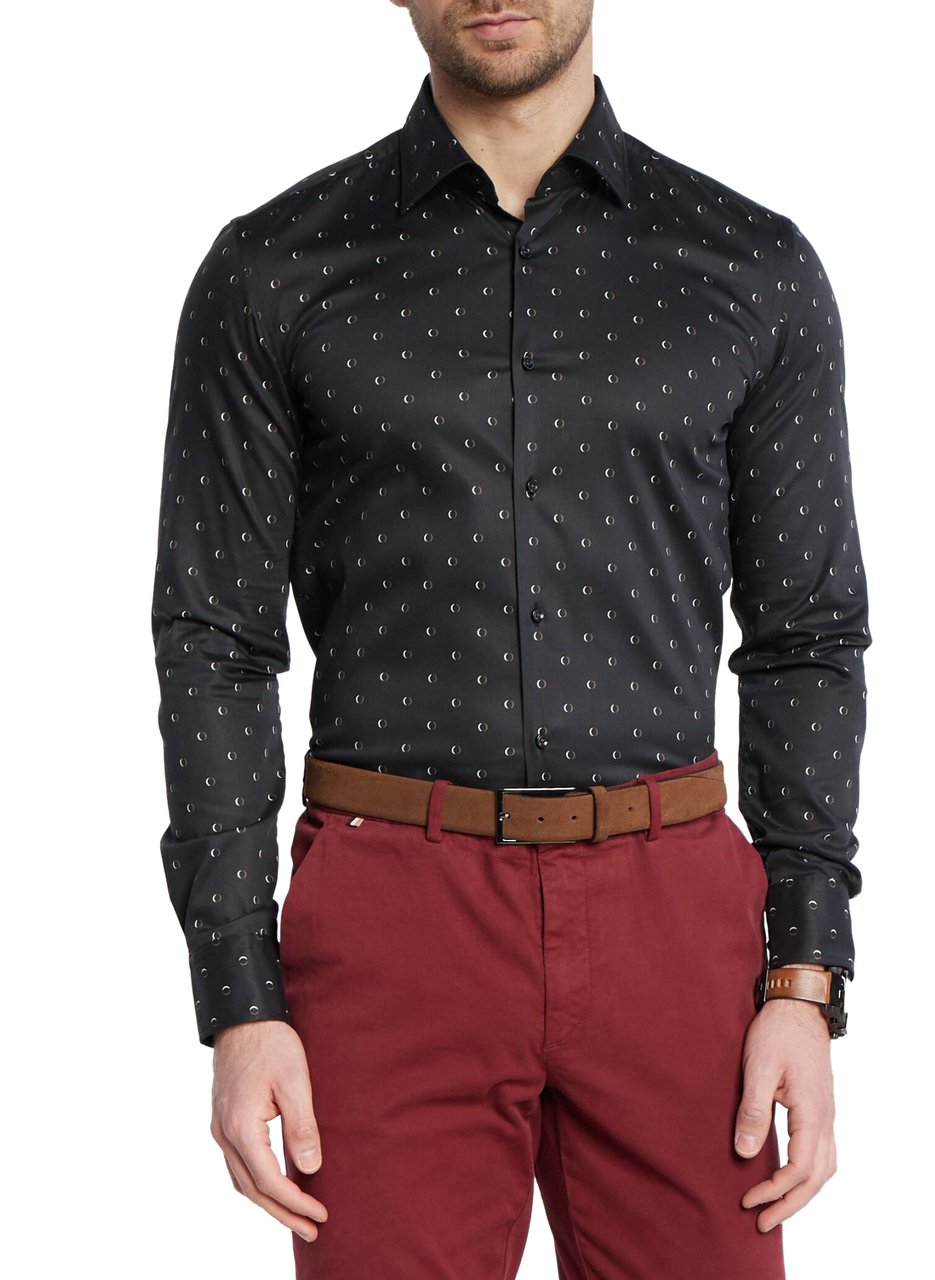 Boss Shirts Black Zwart