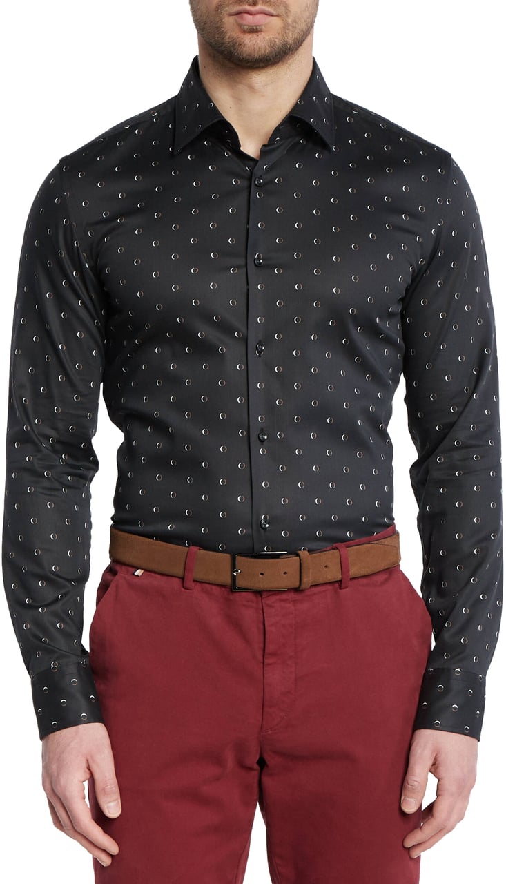 Boss Shirts Black Zwart