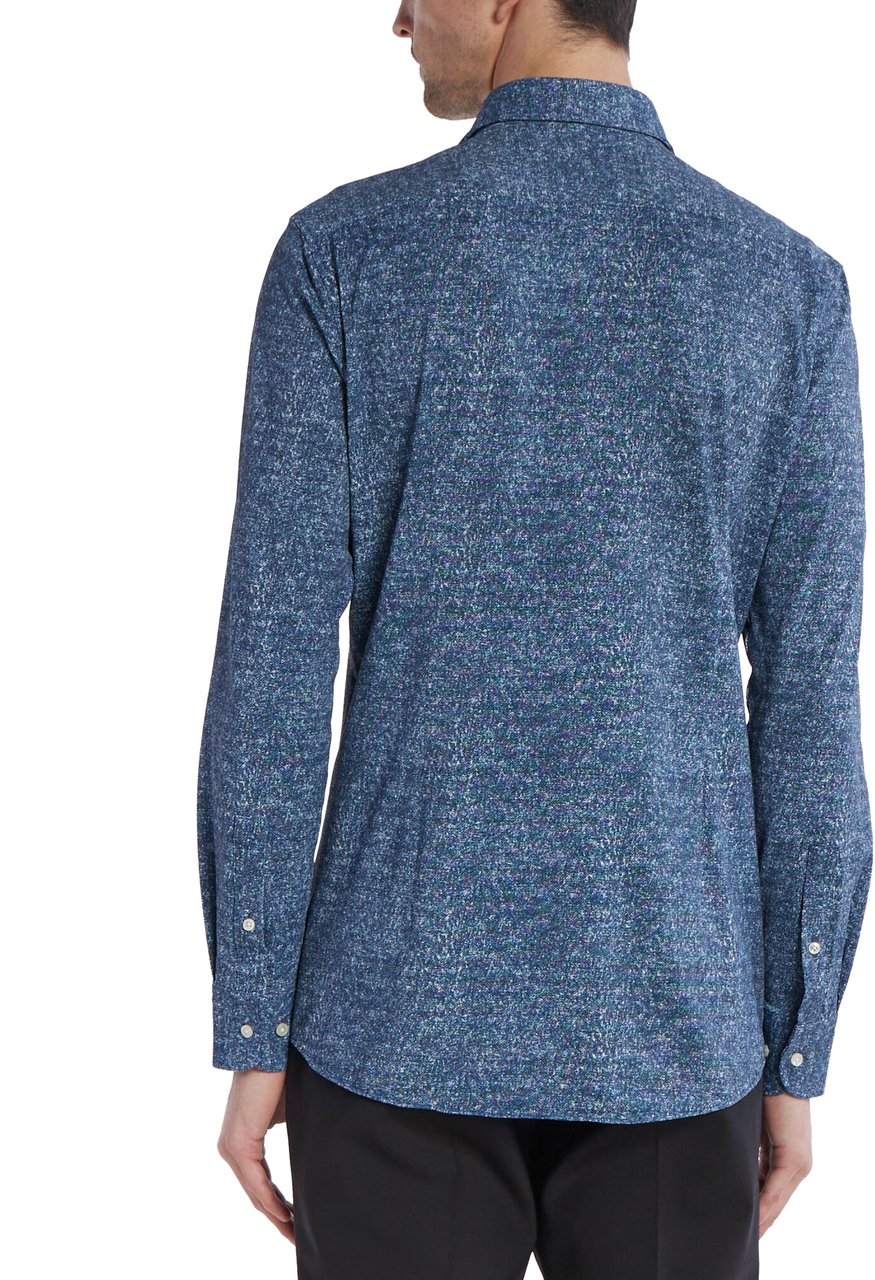 Boss Shirts Open Blue Blauw