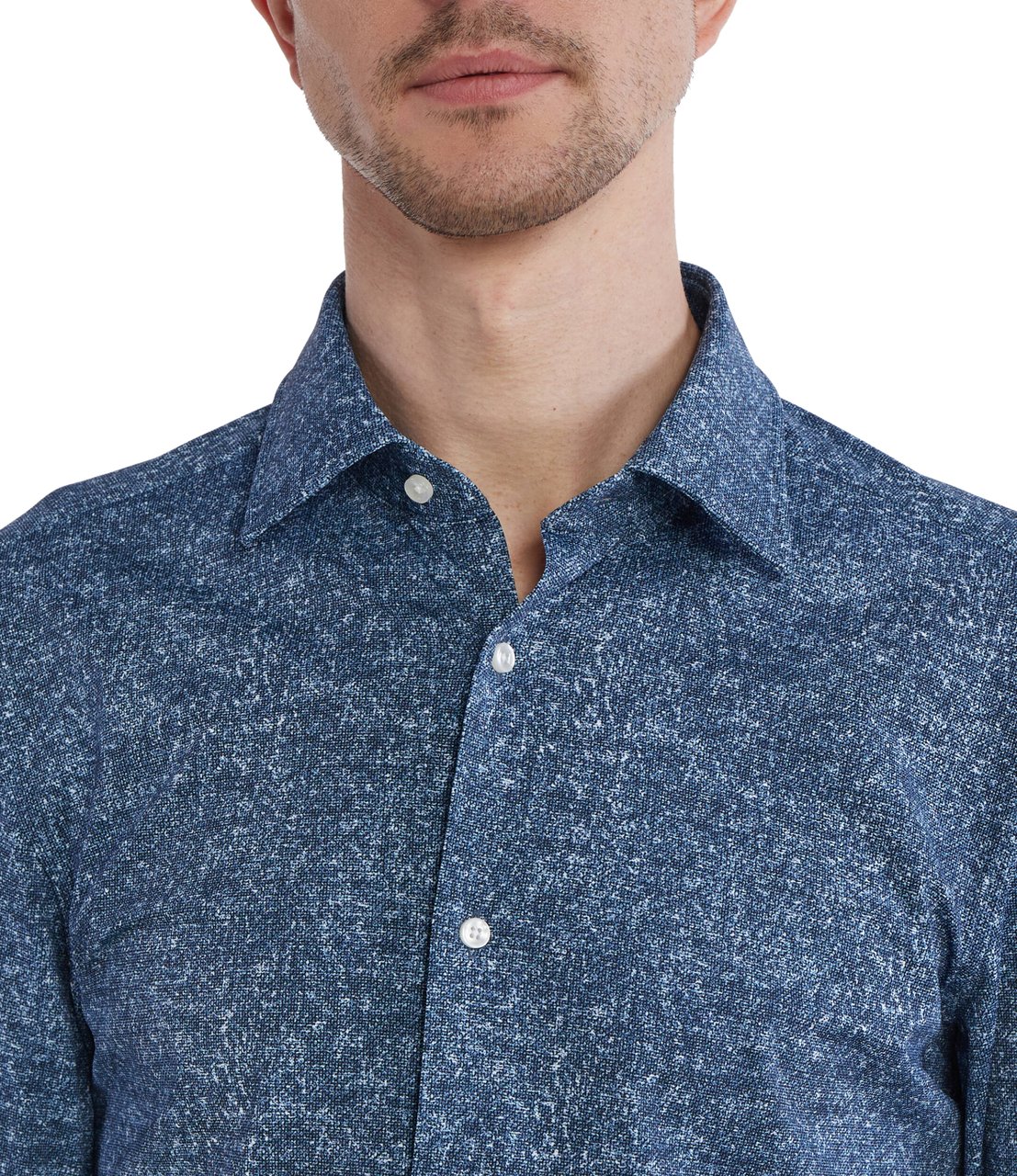Boss Shirts Open Blue Blauw