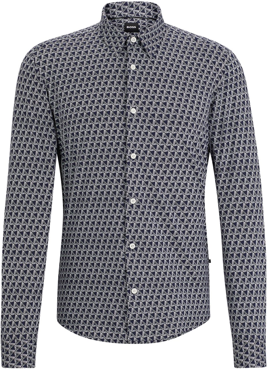 Boss Shirts Blue Blauw