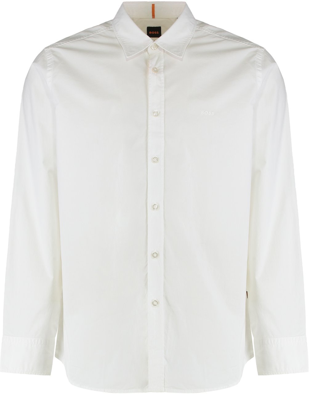 Boss Regular fit shirt in cotton poplin Wit
