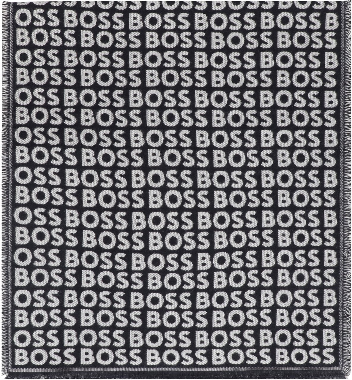 Boss Scarf in viscose jacquard Navy