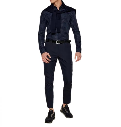Boss Trousers Blue Blauw