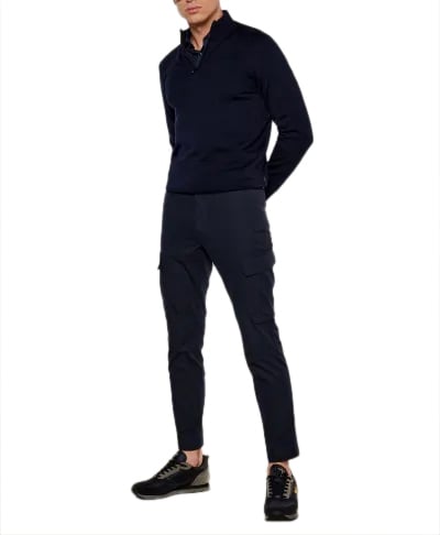 Boss Trousers Blue Blauw