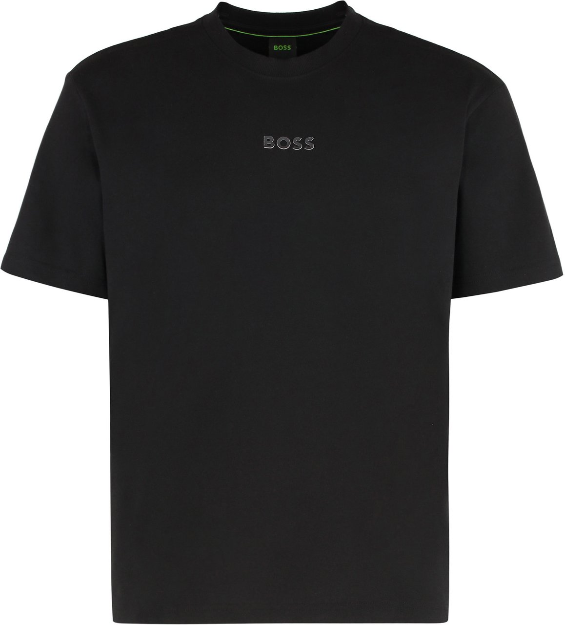 Boss T-shirt in cotton with logo Zwart