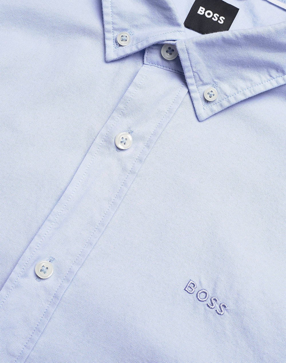 Boss Shirts Light Pastel Blue Blauw