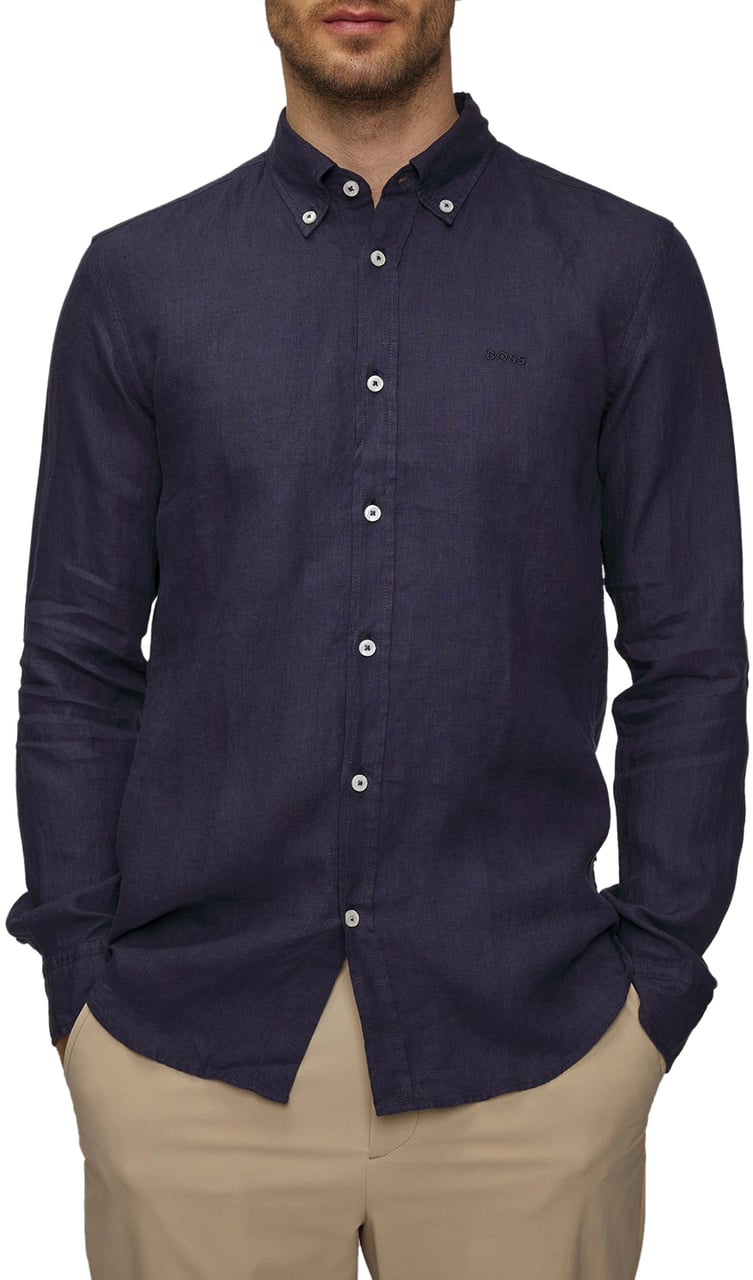 Boss Shirts Blue Blauw