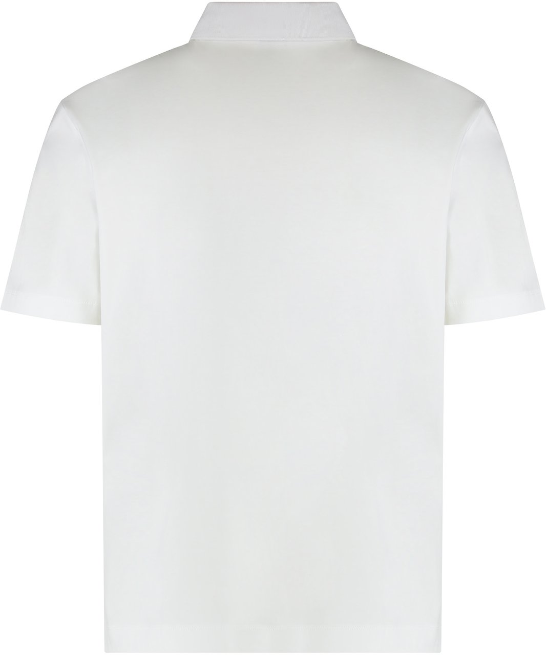 Boss Short-sleeved cotton polo Wit