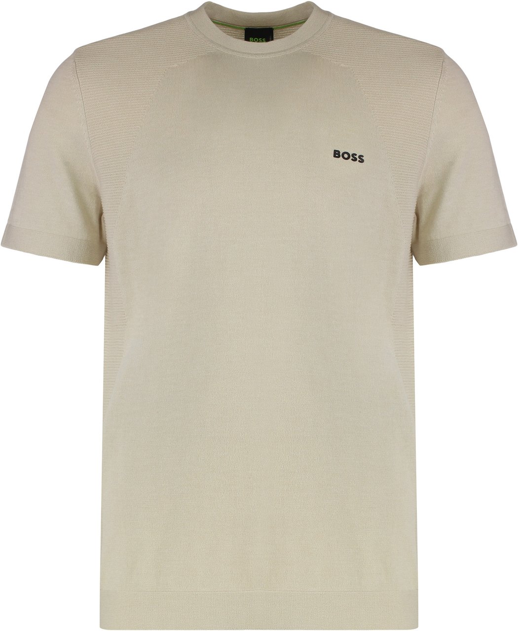 Boss T-shirt in knit short sleeves Beige