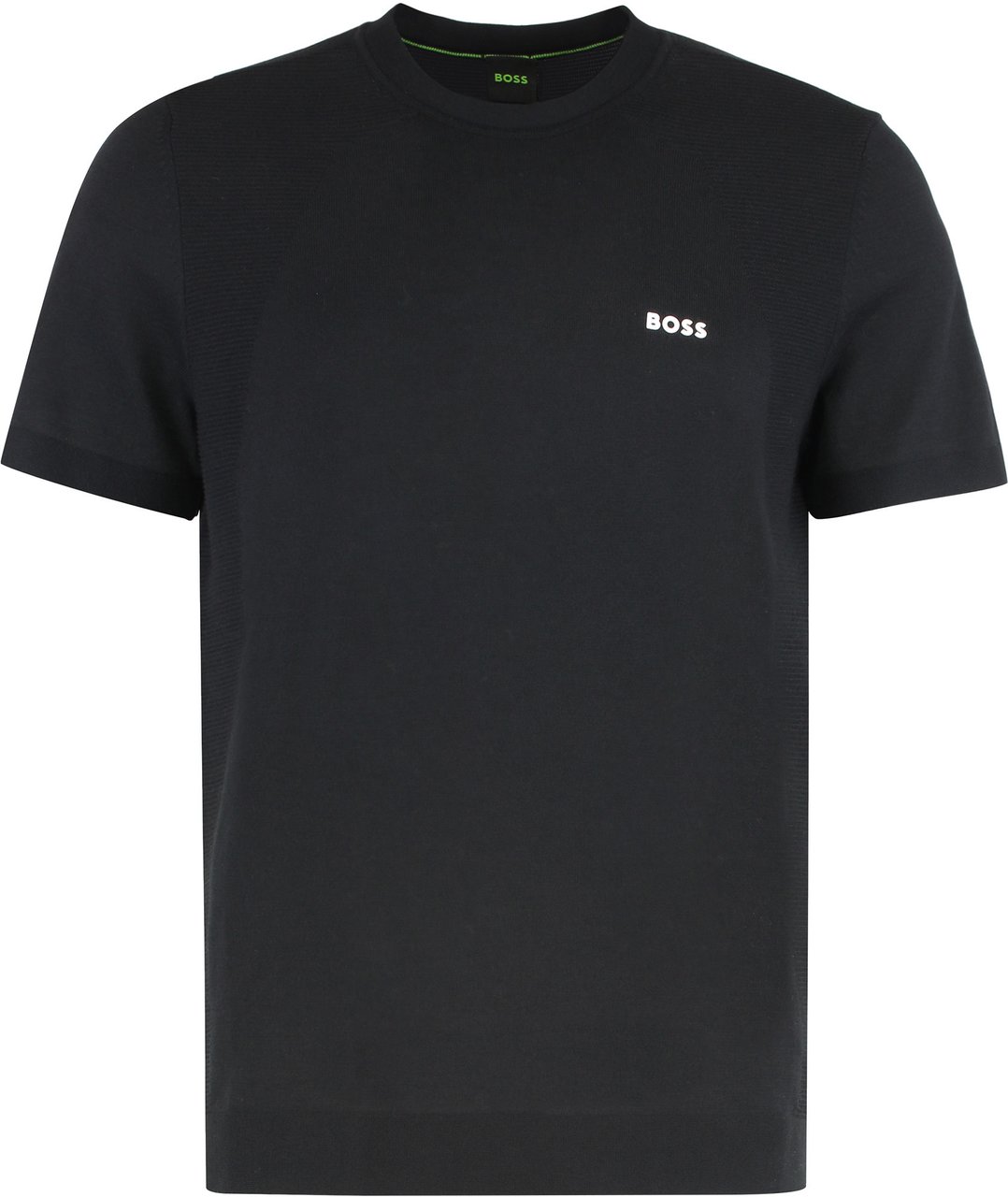 Boss Crew neck t-shirt in cotton blend Zwart