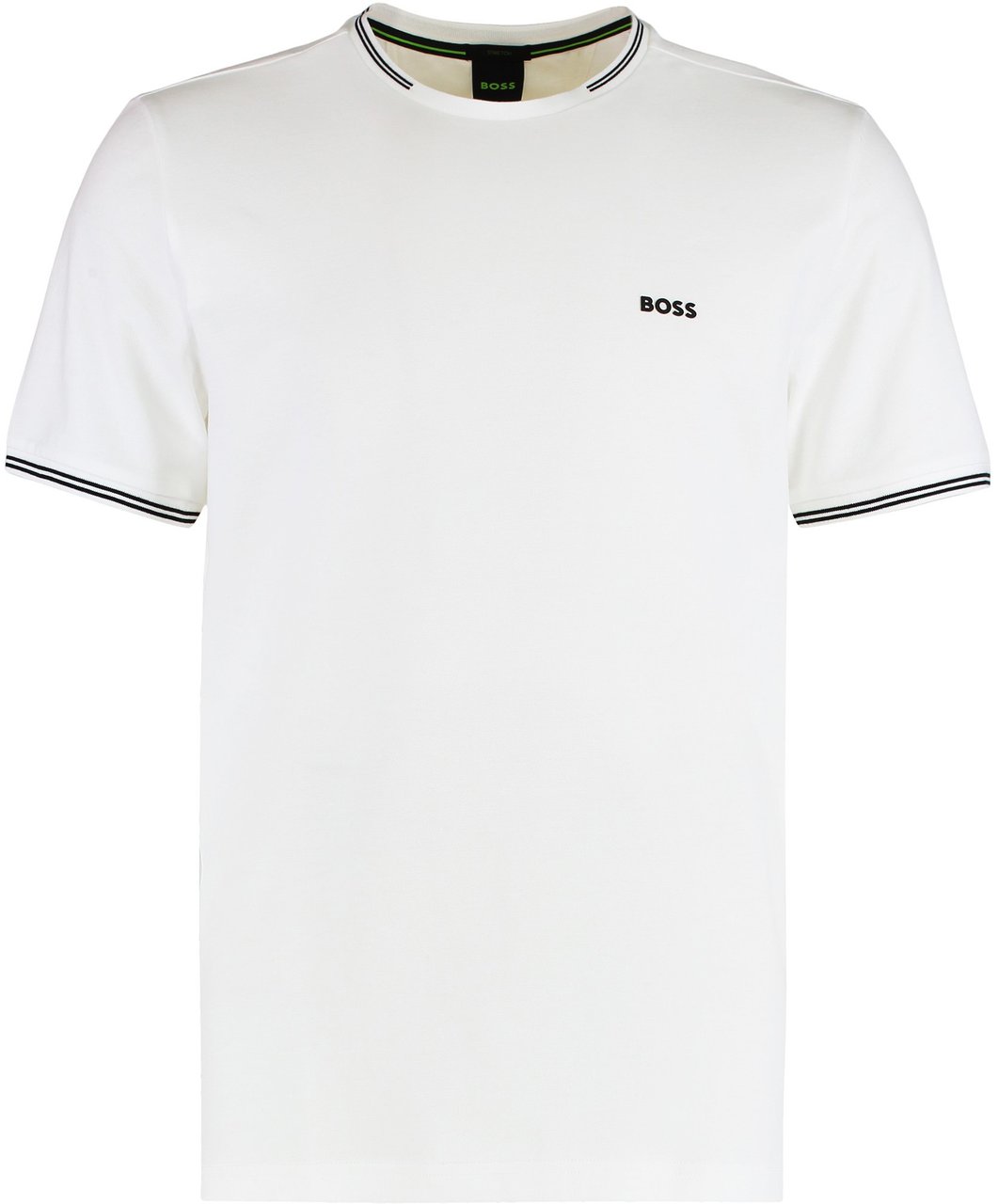 Boss Crew neck cotton T-shirt Wit