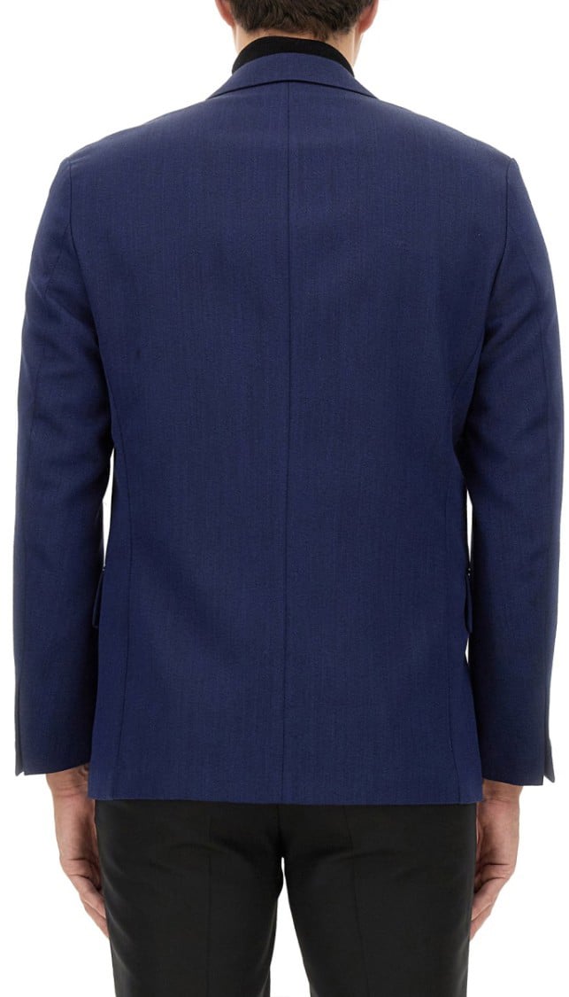 Boss Double-Breasted Jacket Blauw
