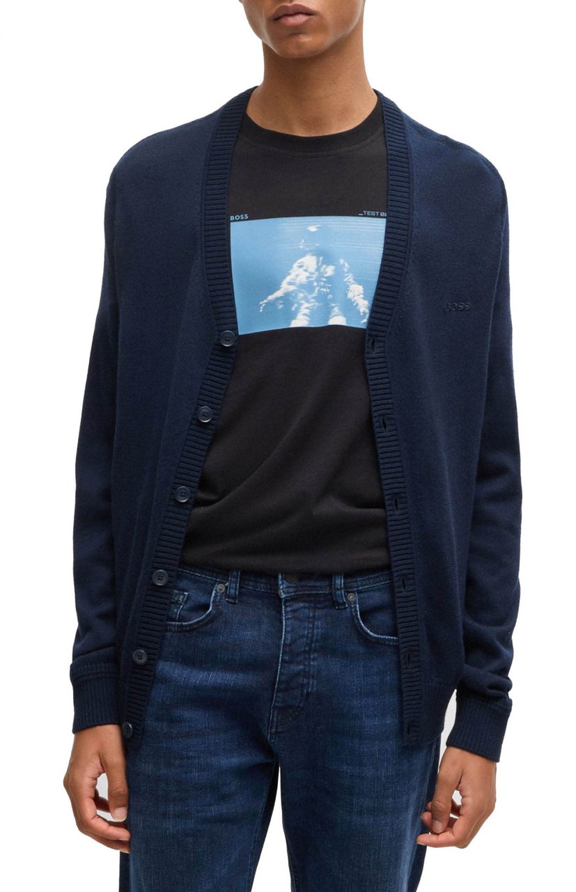 Boss Sweaters Blue Blauw