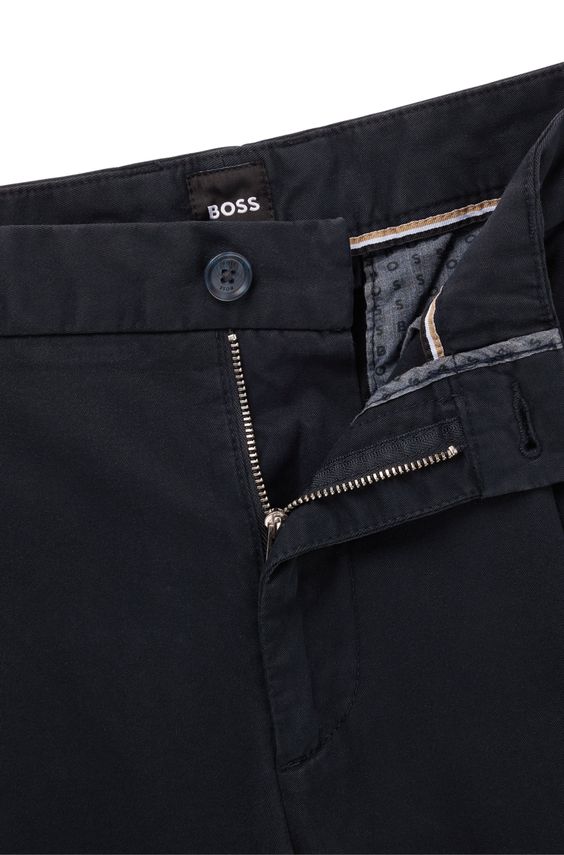 Boss Trousers Blue Blauw