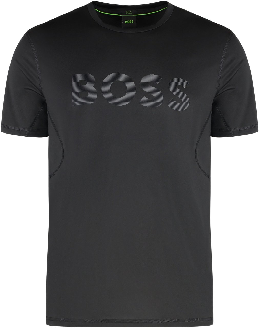 Boss Techno fabric t-shirt Zwart