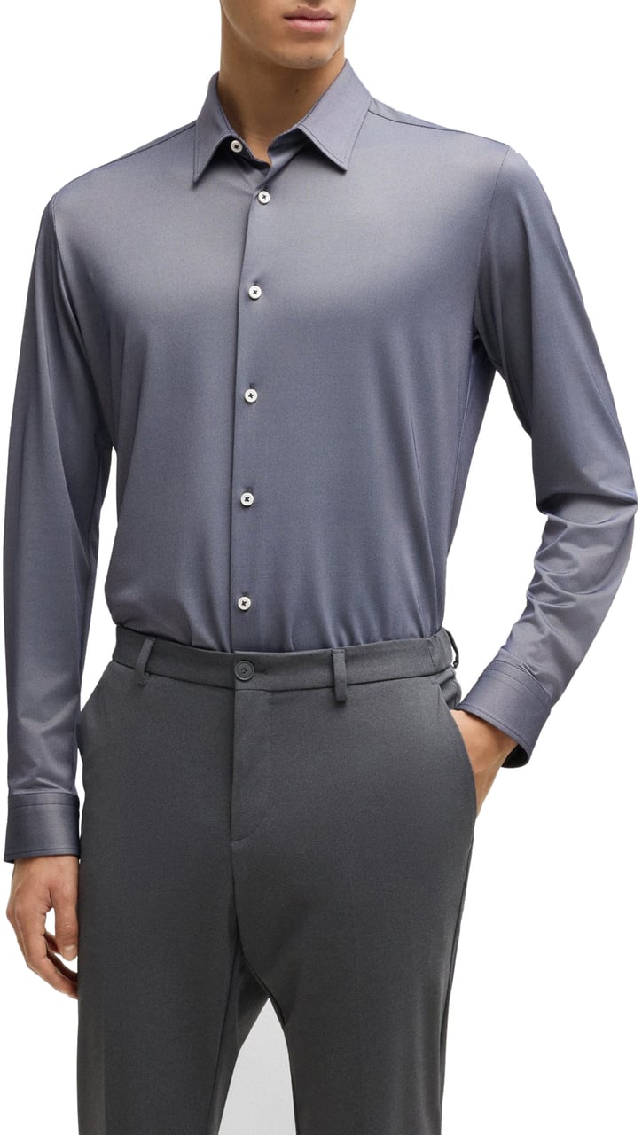 Boss Shirts Blue Blauw