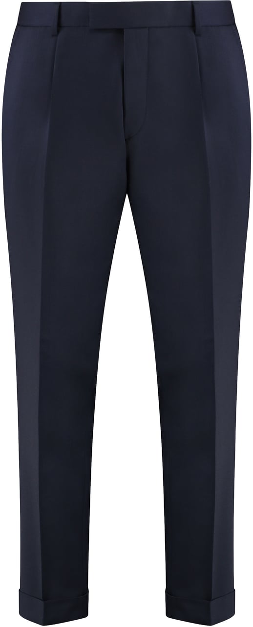 Boss Virgin wool trousers Navy
