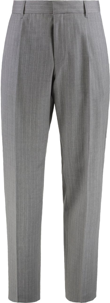 Boss Virgin wool trousers Grijs