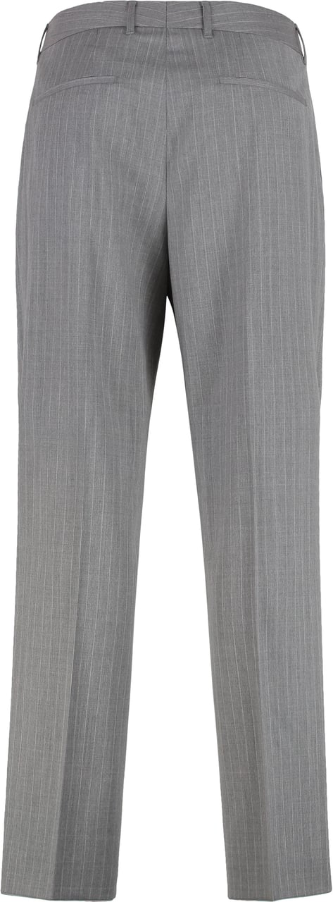 Boss Virgin wool trousers Grijs