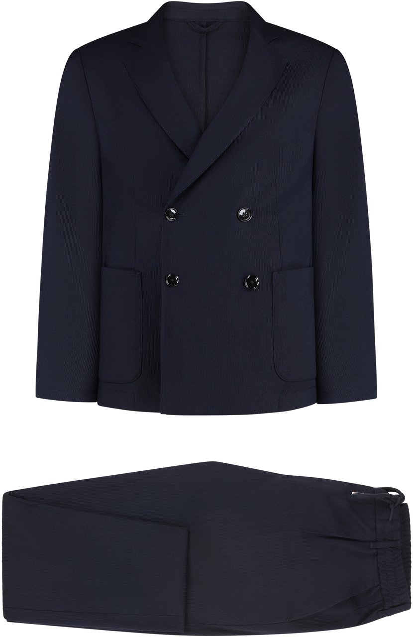 Boss Virgin wool two-piece suit Navy