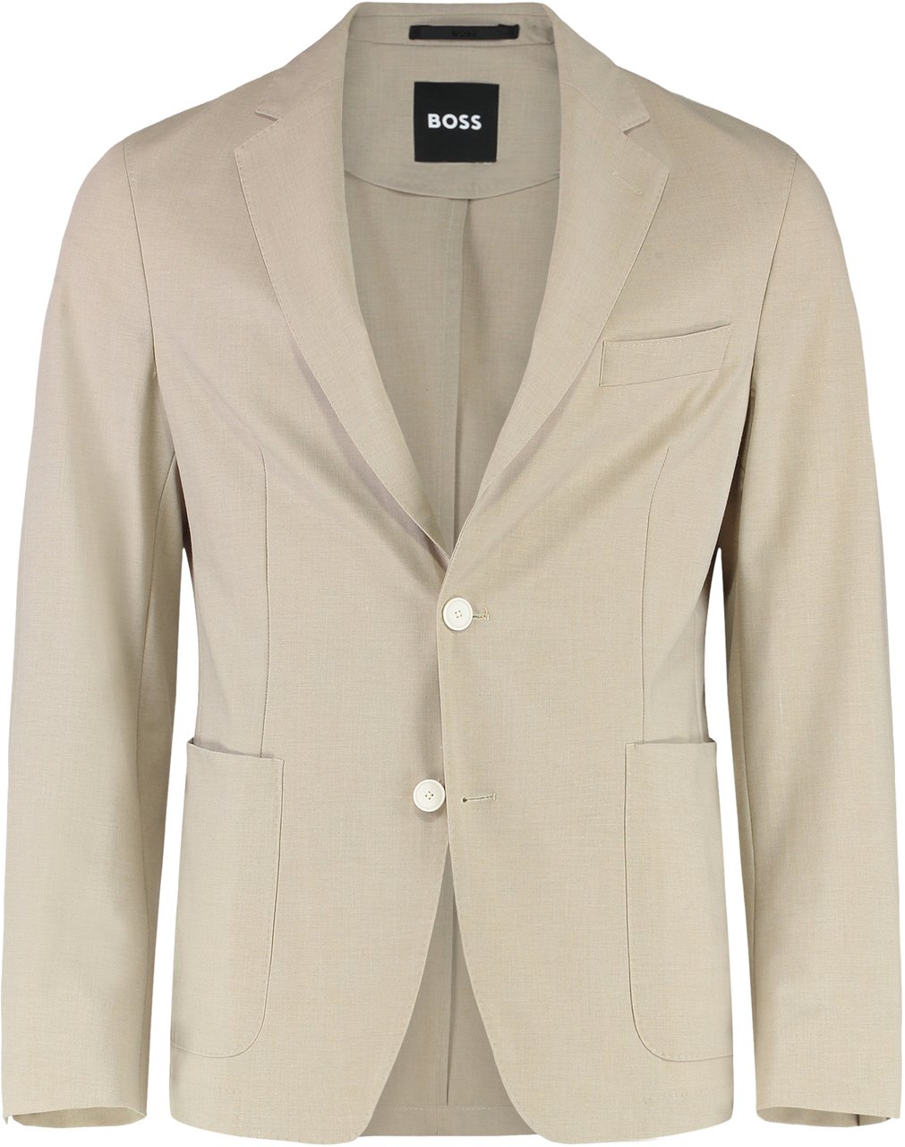 Boss Single-breasted two-button jacket Neutraal