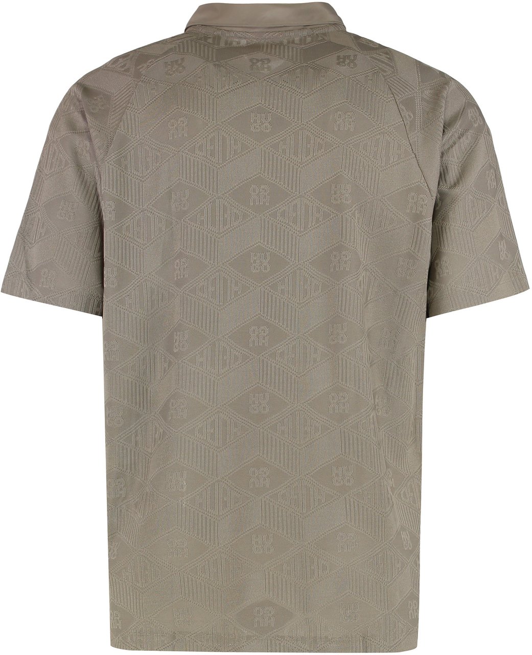 Boss Jacquard knit polo Bruin