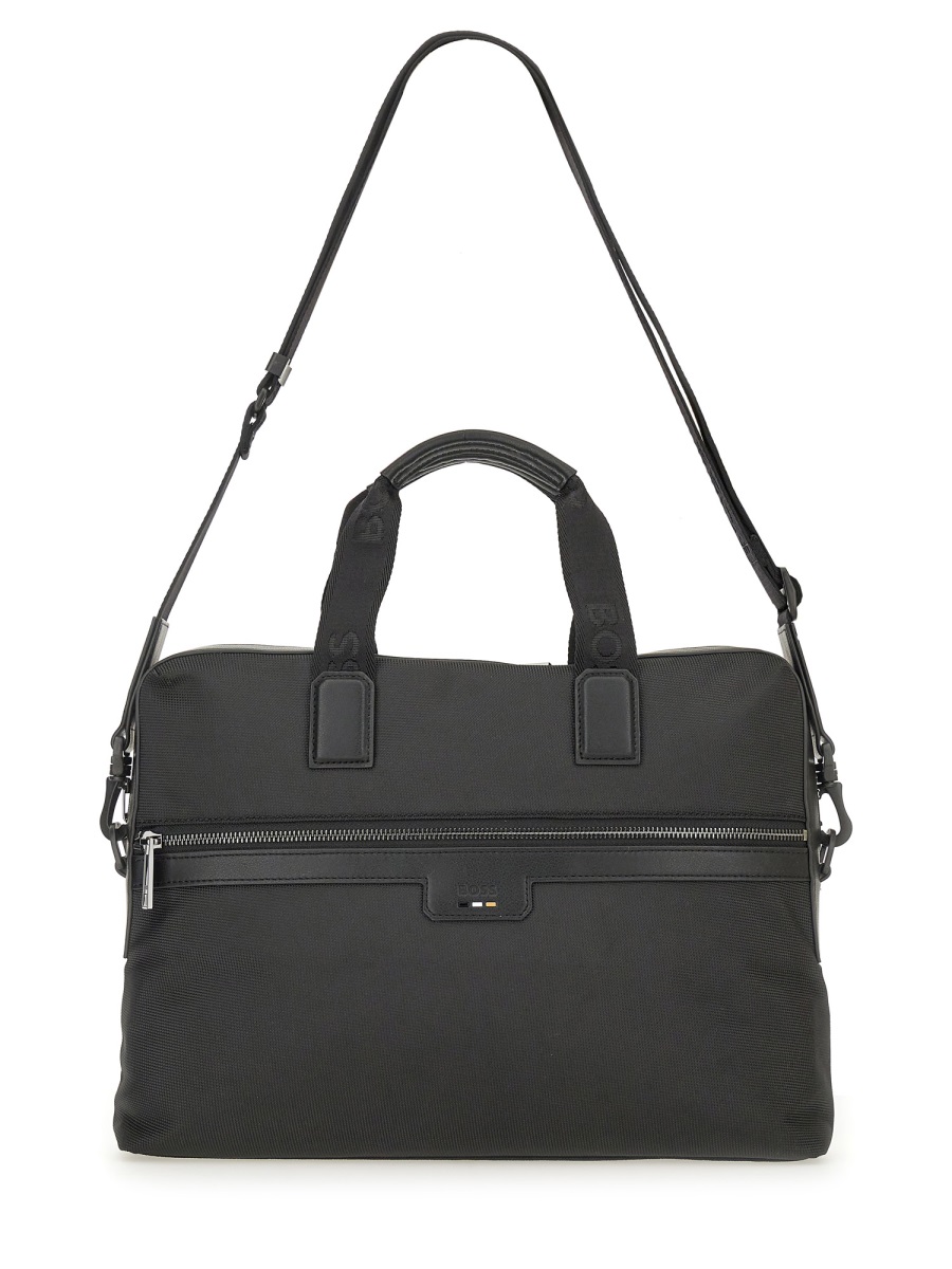 Boss Ray Polyester Detachable Strap Shoulder Bag Zwart