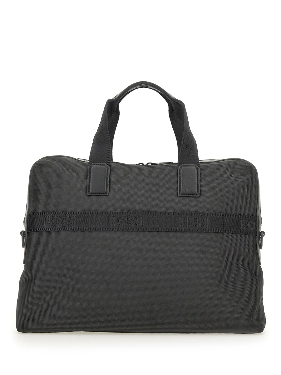 Boss Ray Polyester Detachable Strap Shoulder Bag Zwart