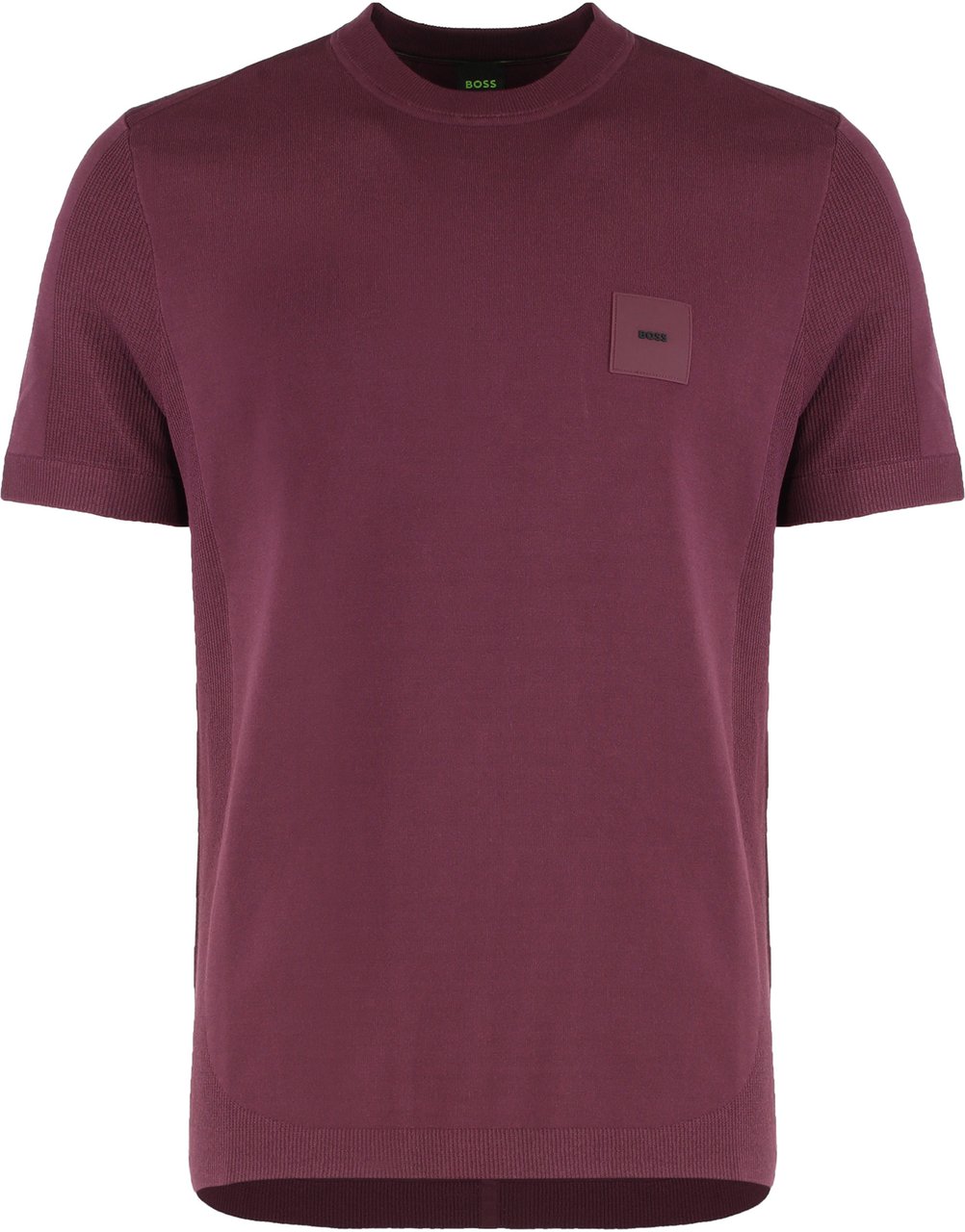 Boss Crew neck cotton T-shirt Rood