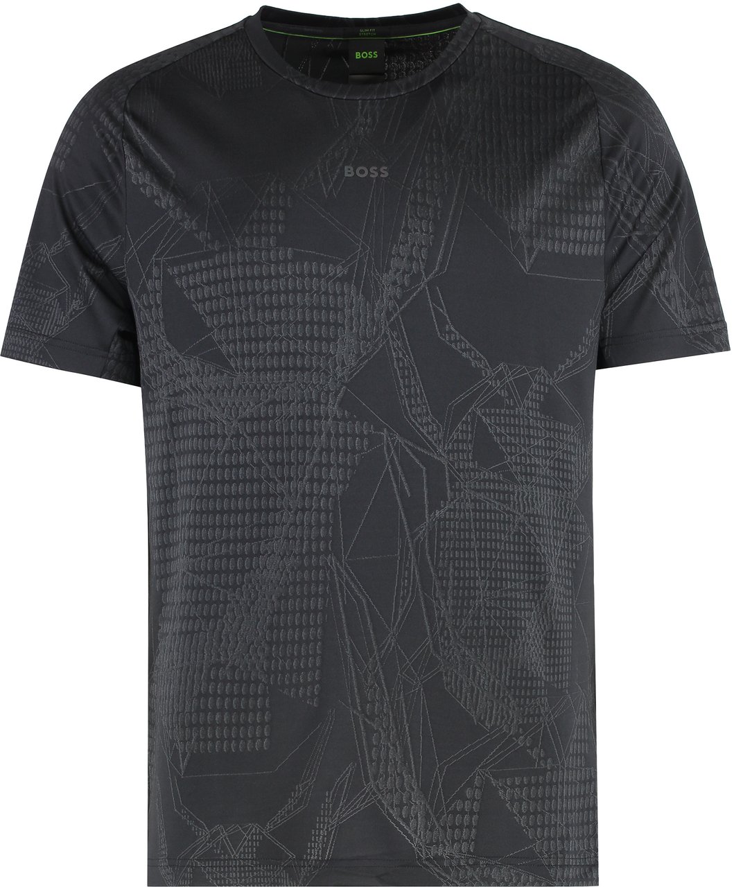 Boss Techno fabric t-shirt Zwart