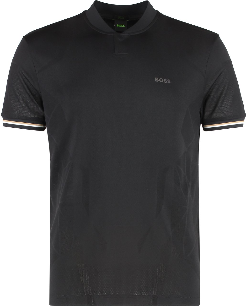 Boss Techno fabric t-shirt Zwart