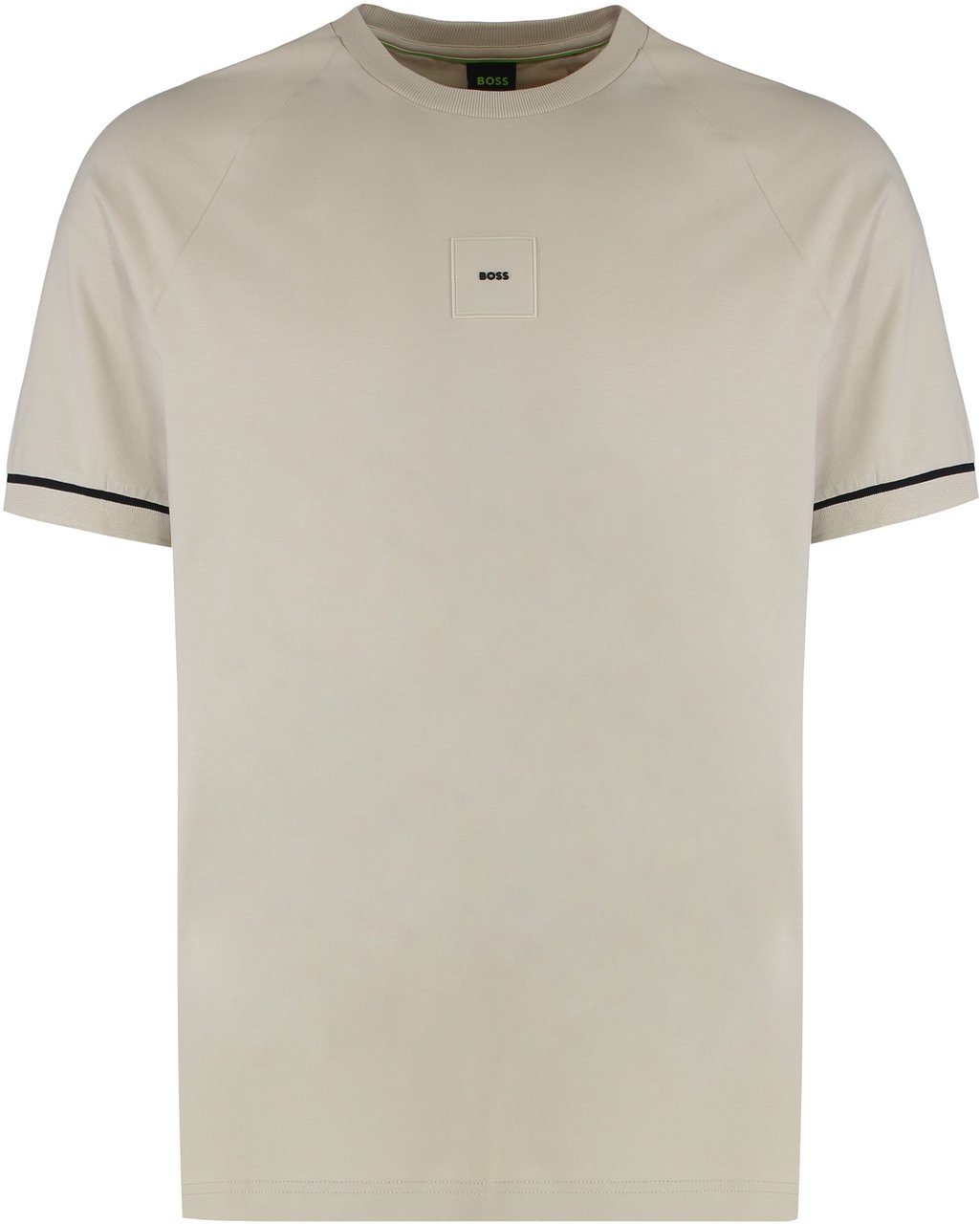 Boss Crew neck cotton T-shirt Beige
