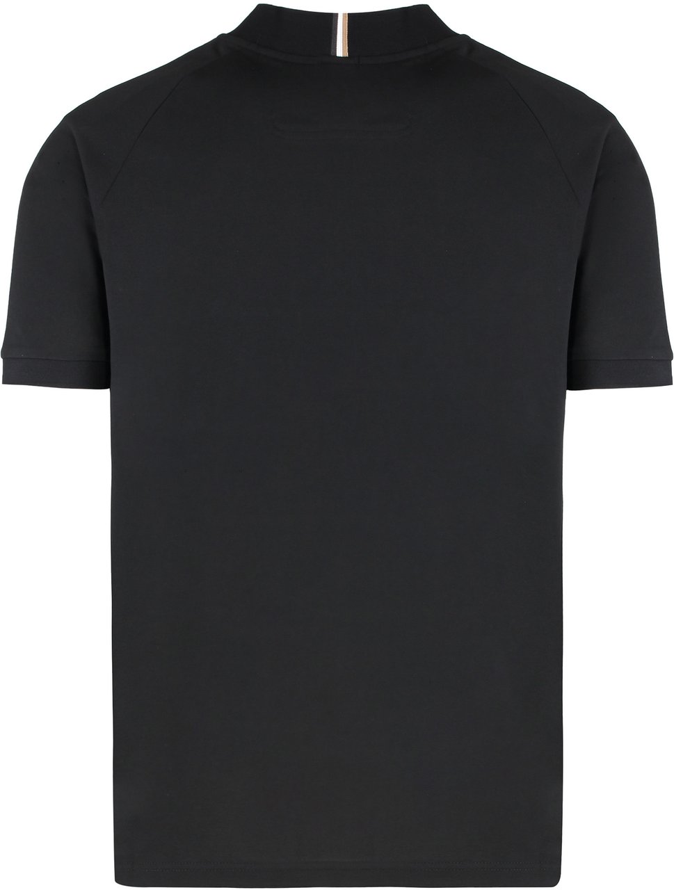 Boss Stretch cotton piqué polo shirt Zwart