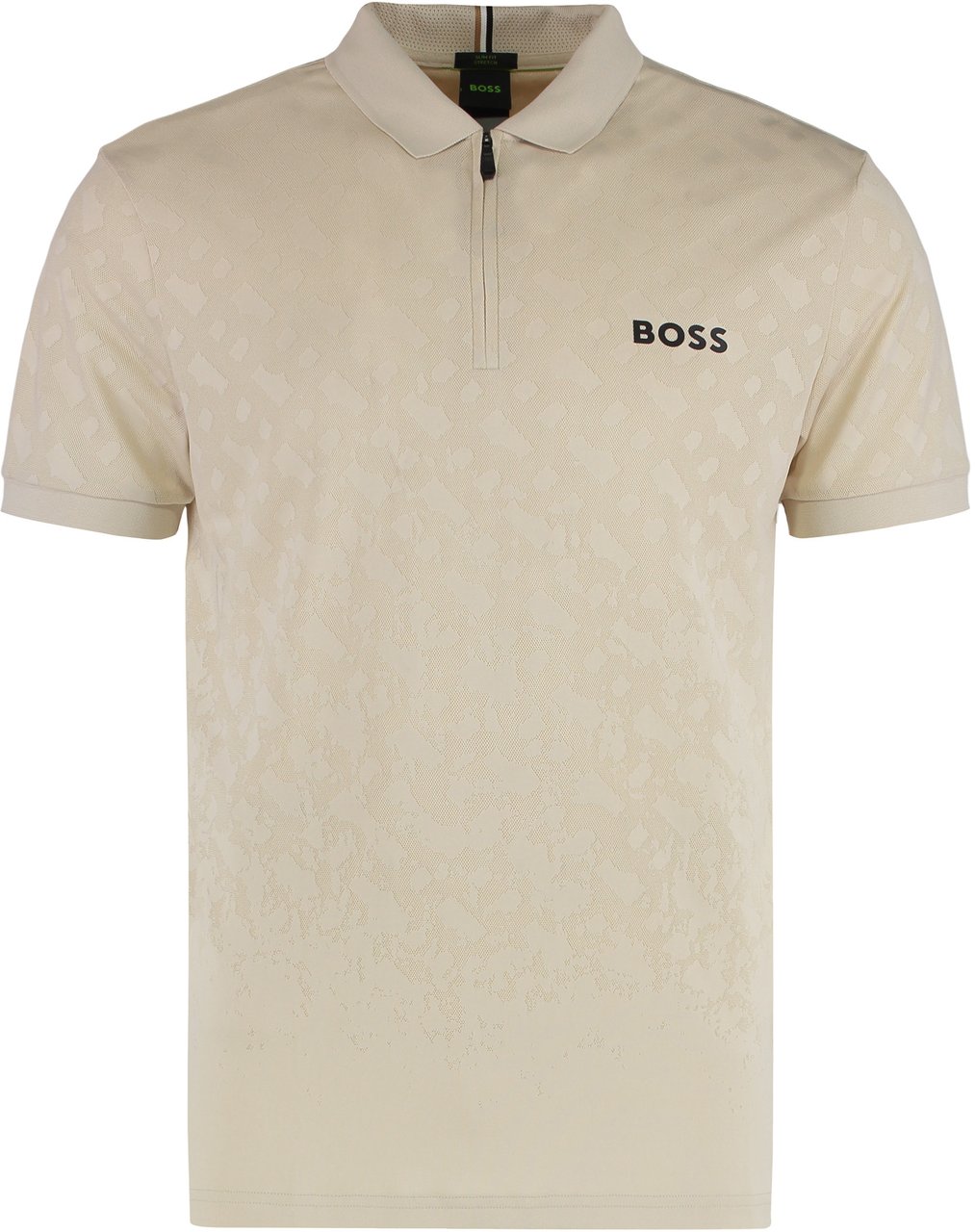 Boss Polo in technical fabric Beige