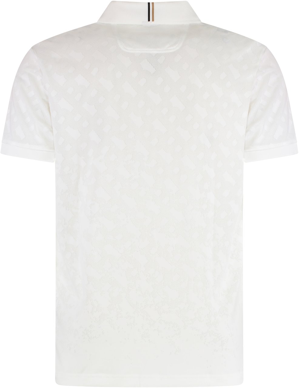 Boss Technical fabric polo shirt Wit
