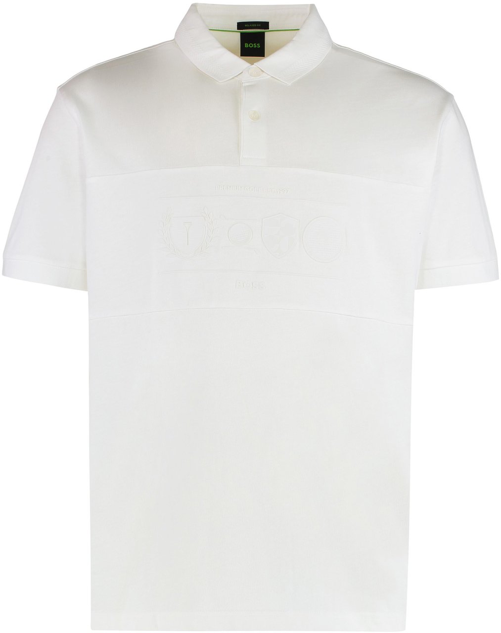 Boss Polo Percy Heritage in cotton Wit