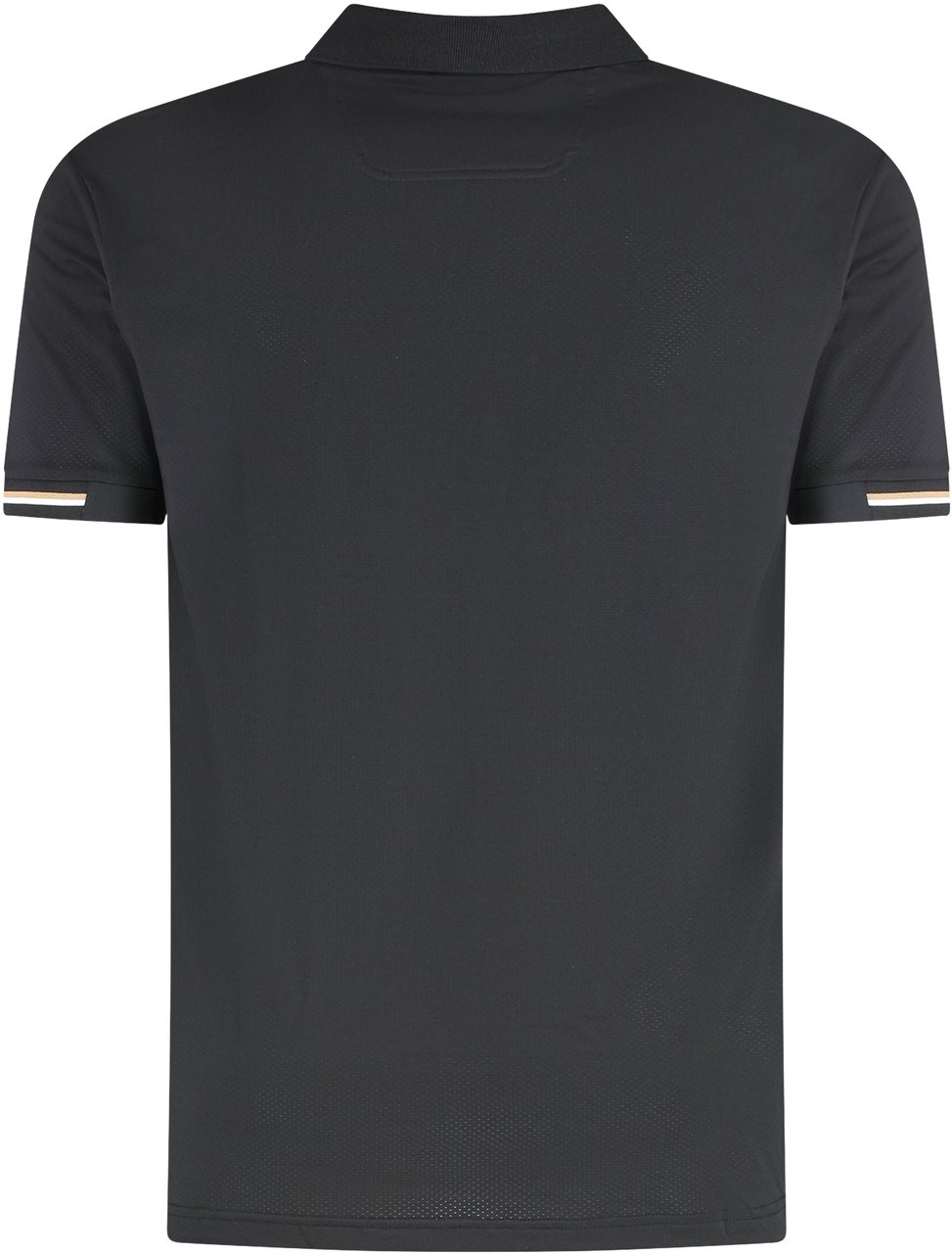 Boss Technical fabric polo shirt Zwart