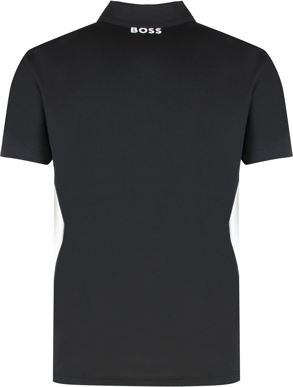 Boss Technical fabric polo shirt Zwart