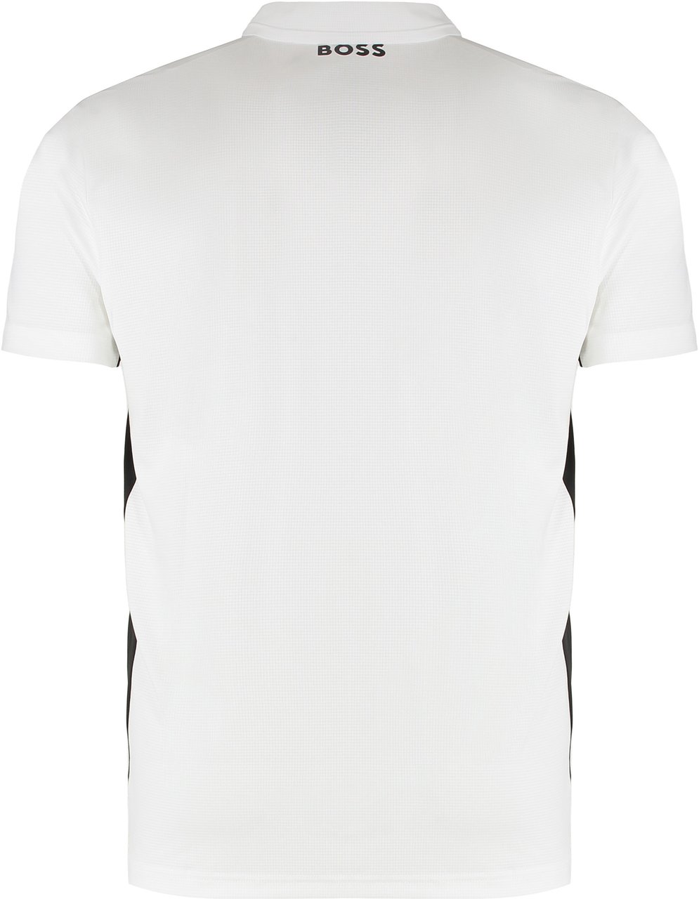 Boss Technical fabric polo shirt Wit