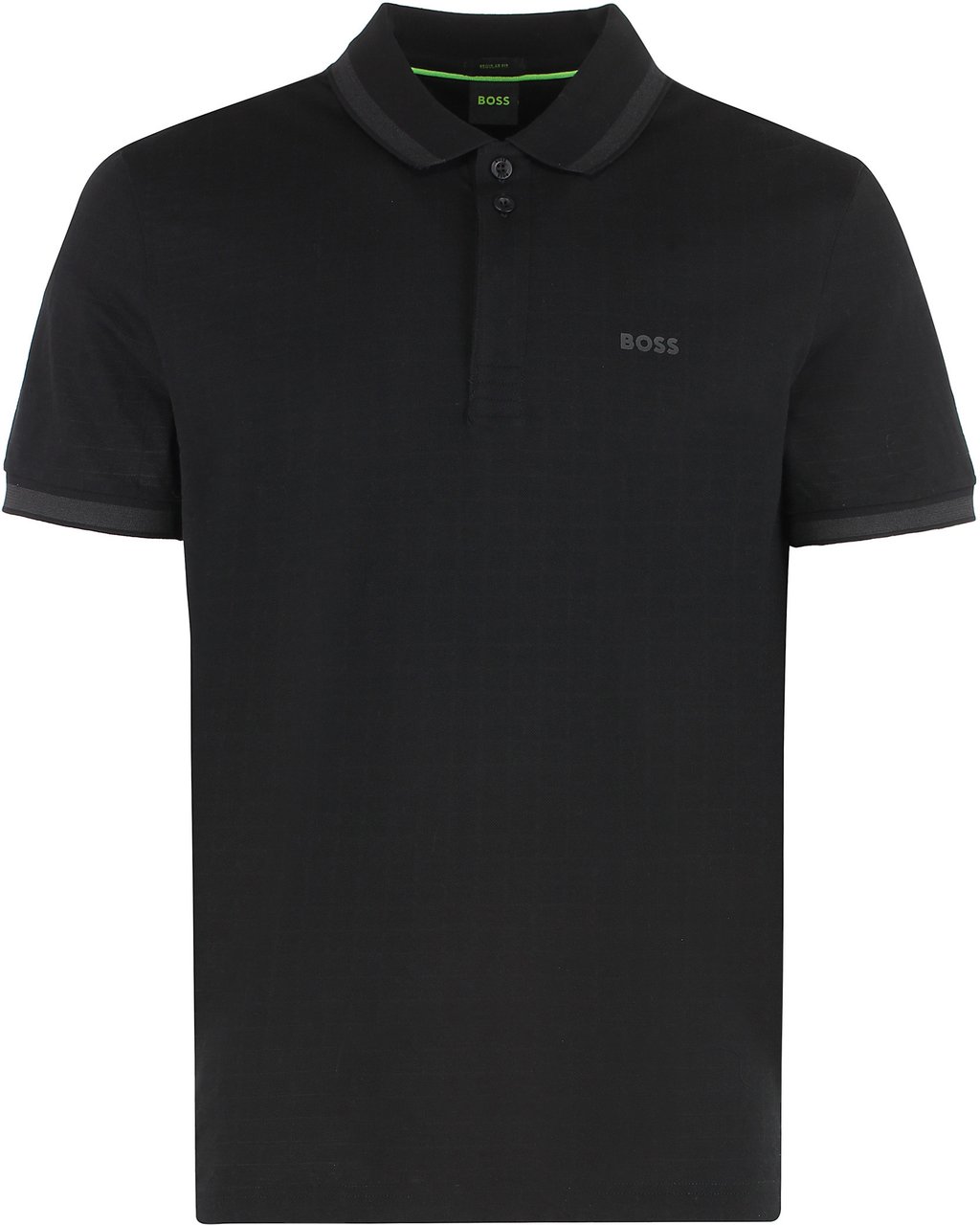 Boss Cotton-piqué polo shirt Zwart