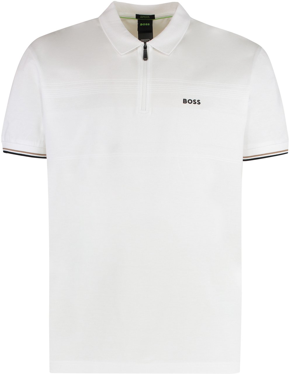 Boss Cotton polo shirt Wit
